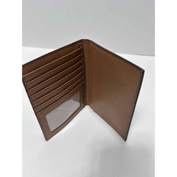 Michael Kors Women’s Fold Wallet Designer Document Carrier Brown Leather Mini - Picture 3 of 10